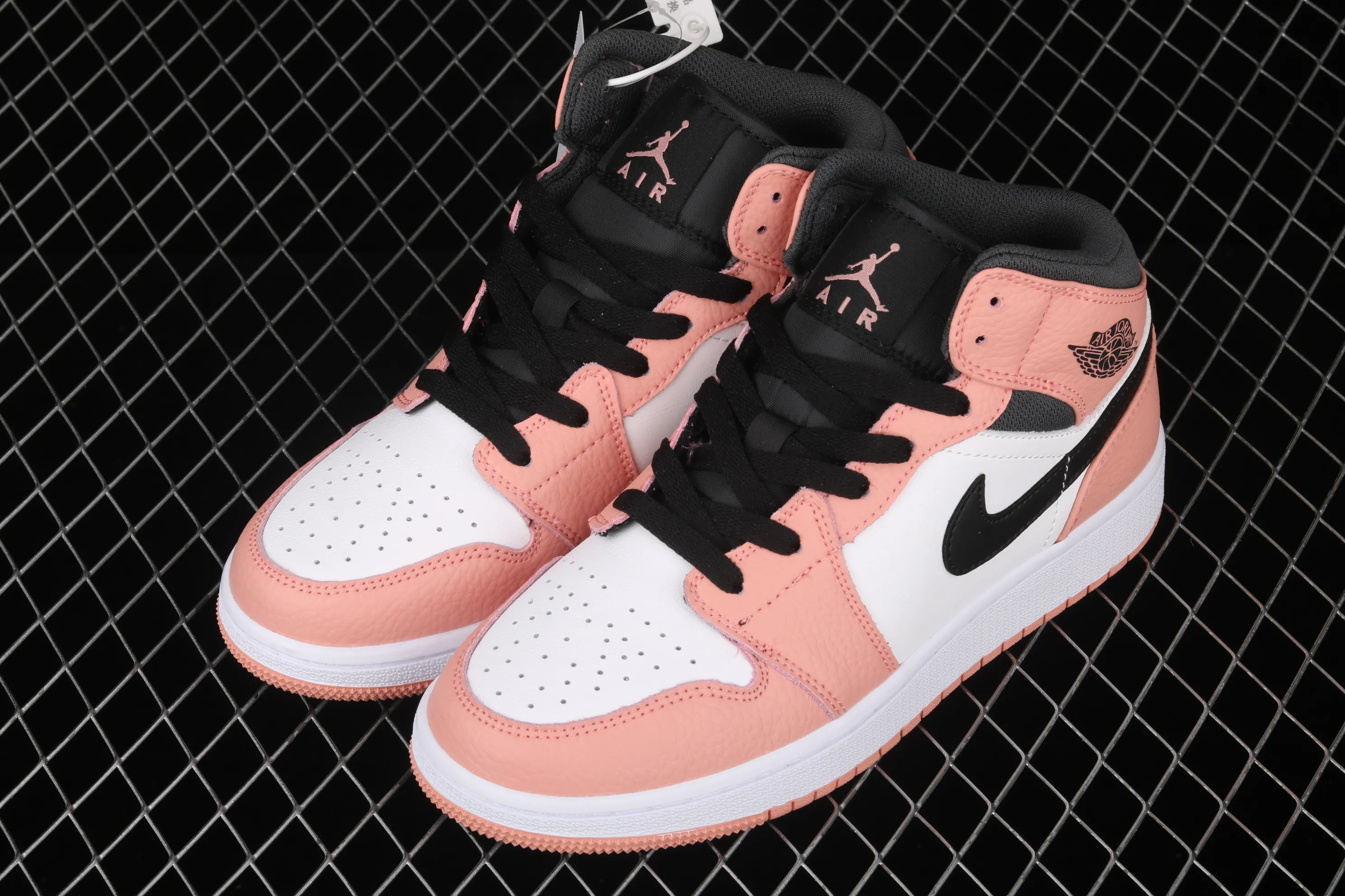 All categories Air Jordan Jordan series basketball shoes Air Jordan 1 Mid Air Jordan 1 Mid "Pink Quartz" AJ1 Joe 1 pink quartz first layer Chinese basketball shoes 555112-603